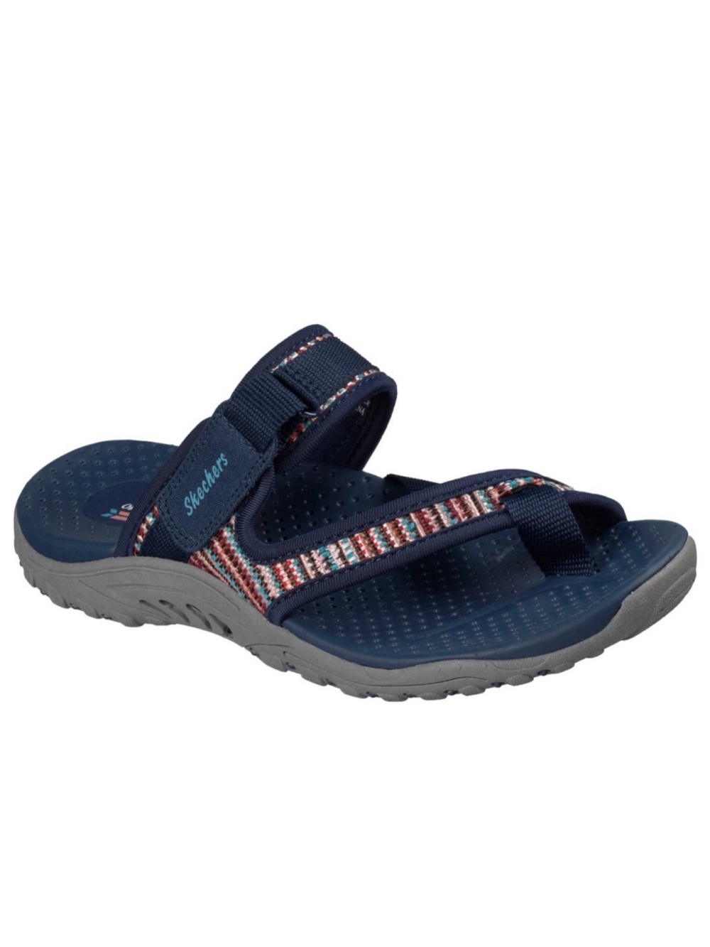 Skechers Reggae Sunset "Outdoor Lifestyle" Sandals Navy Multi-Color Size 10